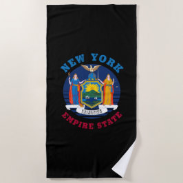 NEW YORK STATE FLAG BEACH TOWEL STRANDTUCH