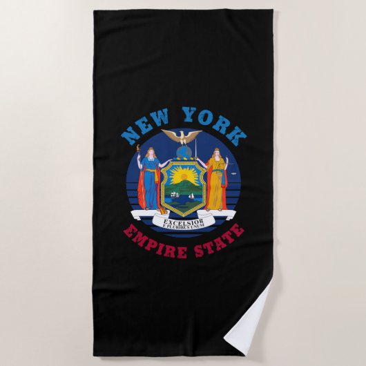 NEW YORK STATE FLAG BEACH TOWEL STRANDTUCH (Vorderseite)