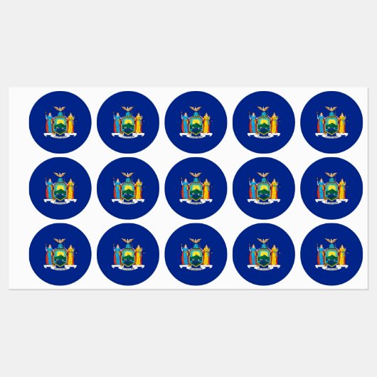 New York State Flag Design Etiketten (Blatt)