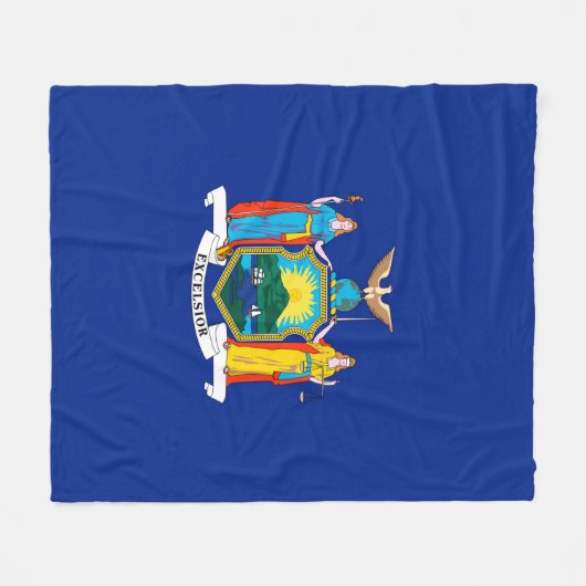 New York State Flag Design Fleecedecke (Vorderseite (Horizontal))