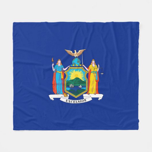 New York State Flag Design Fleecedecke (Vorderseite (Horizontal))