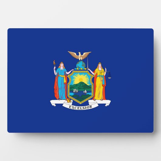 New York State Flag Design Fotoplatte (Vorderseite)