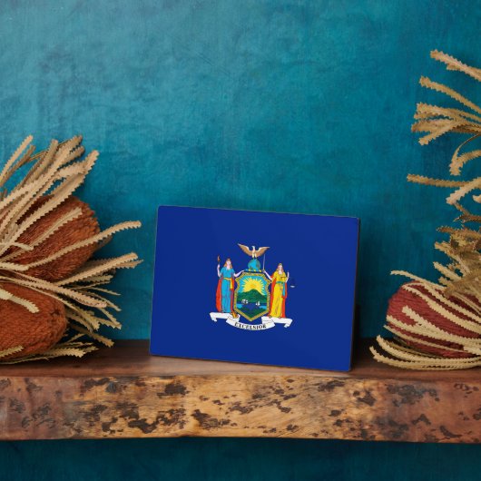 New York State Flag Design Fotoplatte (Seite)