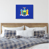 New York State Flag Design Leinwanddruck (Insitu (Schlafzimmer))