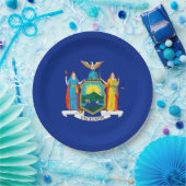 New York State Flag Design Pappteller (Party)