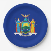 New York State Flag Design Pappteller (Vorderseite)