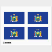 New York State Flag Design Rechteckiger Aufkleber (Blatt)