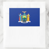 New York State Flag Design Rechteckiger Aufkleber (Tasche)