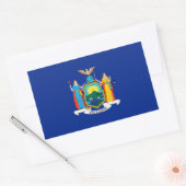 New York State Flag Design Rechteckiger Aufkleber (Umschlag)