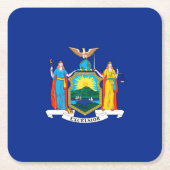 New York State Flag Design Rechteckiger Pappuntersetzer (Vorderseite)