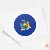 New York State Flag Design Runder Aufkleber (Umschlag)