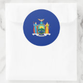 New York State Flag Design Runder Aufkleber (Tasche)
