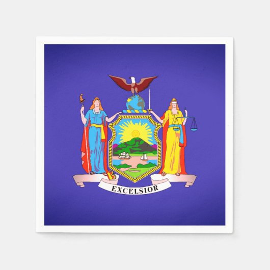 New York State Flag Paper Napkins Serviette (Vorderseite)