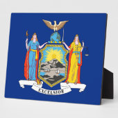 New York State Flag Plaque Fotoplatte (Seite)
