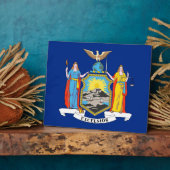 New York State Flag Plaque Fotoplatte (Seite)