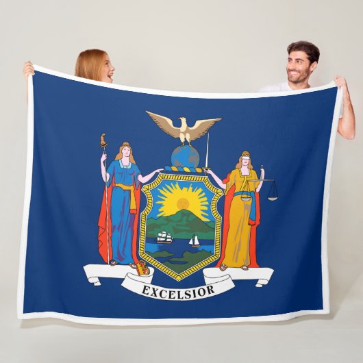 New York State Flag Print Patriota Fleecedecke (Beispiel)