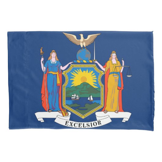 New York State Flag Print Patriota Kissenbezug (Vorderseite)