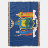 New York State Flag Print Patriotic Decke (Vorderseite Vertikal)
