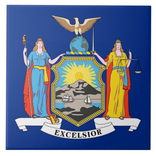 New York State Flag Tile Fliese (Vorderseite)