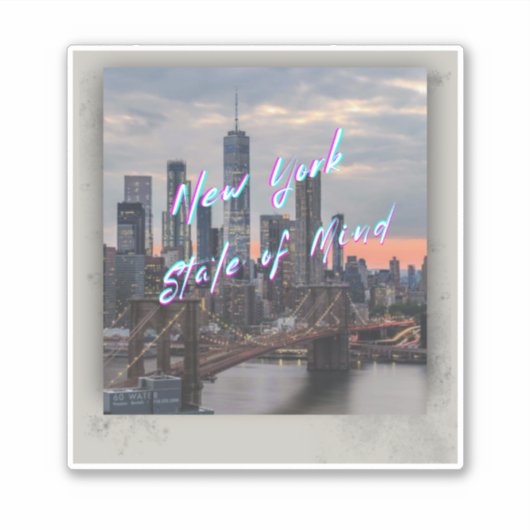 New York State of Mind Aesthetic vinyl Sticker (Vorderseite)