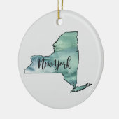 New York State Painting Illustration Keramik Ornament (Links)