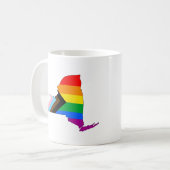 New York State Pride LGBTQ Progress Pride Kaffeetasse (Vorderseite Links)