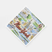 New York State Seiten Papier  Serviette (Ecke)
