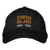 New York - Staten Island New York Hat Bestickte Kappe (Vorderseite)