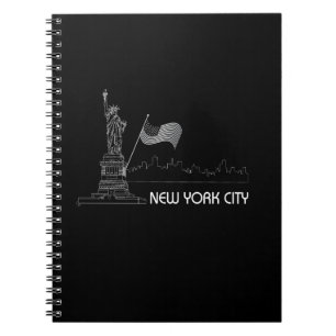 New York - Statue der Liberty USA Flag Notizblock