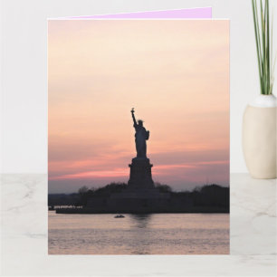 NEW YORK STATUE LIBERTY GEBURTSTAG GROSSE GREETKAR DANKESKARTE