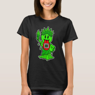 New York Statue Liberty Mark Zunge & Schmelz Tropf T-Shirt