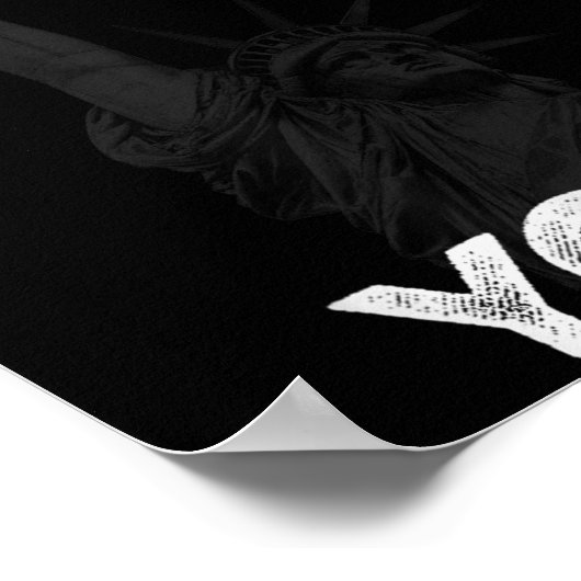 New York Statue Of Liberty Halftone Effect Poster (Ecke)