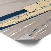 New York Statue of Liberty Retro Poster (Ecke)