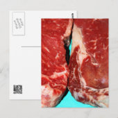 New York Steak Raw Postkarte (Vorne/Hinten)