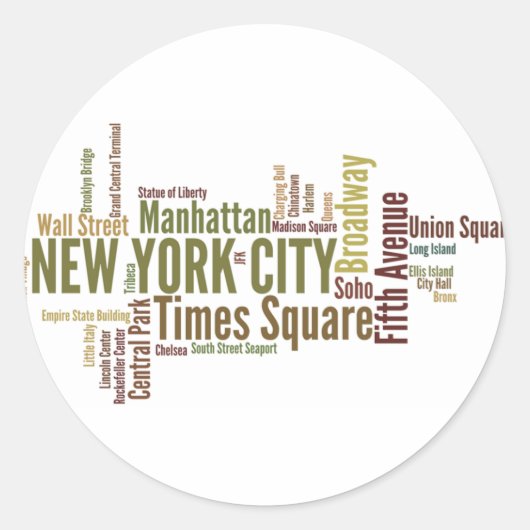 New York Sticker (Vorderseite)