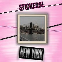 New York Sticker Pack Polaroid Skyline Vinyl decal