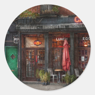 New York - Store - Greenwich Village - Sweet Life Runder Aufkleber