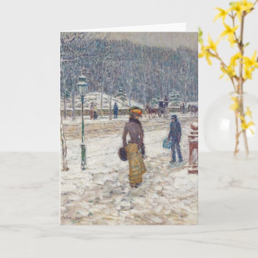 New York Street | Childe Hassam Karte (Gelbe Blume)