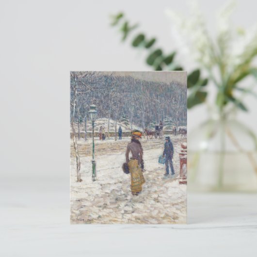 New York Street | Childe Hassam Postkarte (Stehend Vorderseite)