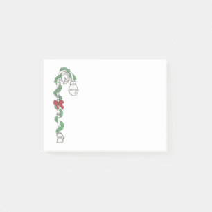 New York Street Lamp Lamppost Christmas Garland Post-it Klebezettel