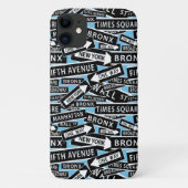 New York Street Names Blue Gemustert Case-Mate iPhone Hülle (Rückseite)