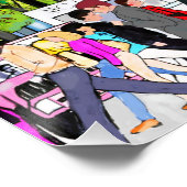 New York Street Scene Art People Crossing Street Poster (Ecke)