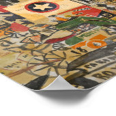 New York Street Scene | Joaquín Torres-García Poster (Ecke)