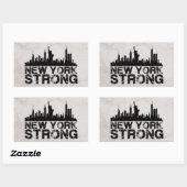 New York Strong Rechteckiger Aufkleber (Blatt)