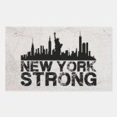 New York Strong Rechteckiger Aufkleber (Vorderseite)