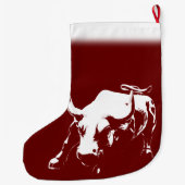 New York Strumpf New York Bull Weihnachtsweihnacht Großer Weihnachtsstrumpf (Rückseite)