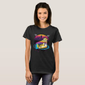 New York Style Cheesecake Synthwave 80s Retrowave  T-Shirt (Vorne ganz)