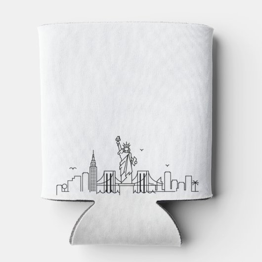 New York Stylized | Hochzeit kann kühlen Dosenkühler (Rückseite)