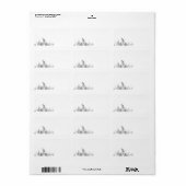 New York Stylized Skyline | Blindkennzeichnung Adressaufkleber (Vorne)