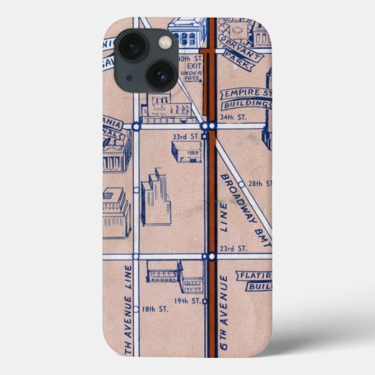 NEW YORK SUBWAY MAP, 1940 2 Case-Mate iPhone HÜLLE (Rückseite)